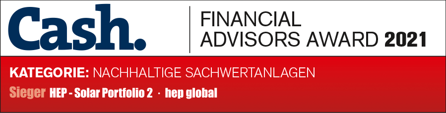 Cash. Financial Advisors Award 2021 HEP Solar Portfolio 2 Cash. Financial Advisors Award 2021 HEP Solar Portfolio 2