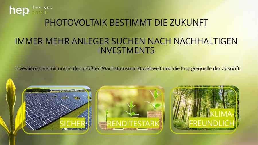 Alternativer Investmentfonds HEP-Solar Portfolio 2 Grafik Alternativer Investmentfonds HEP-Solar Portfolio 2 Grafik